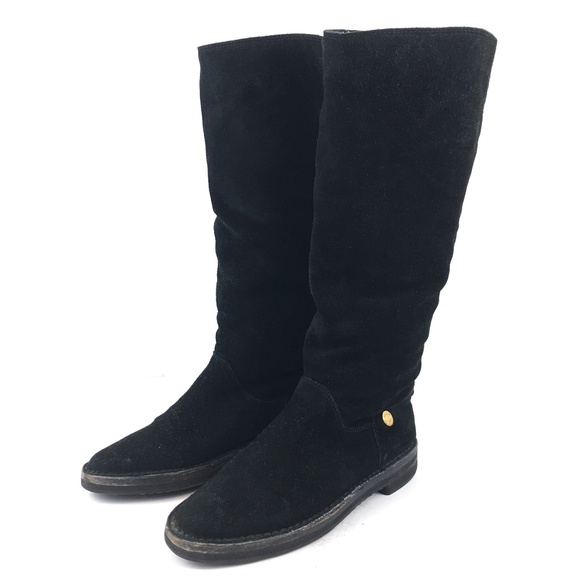 Jimmy Choo Suede Knee High Flat Boots Sz 35.5 - Picture 4 of 15